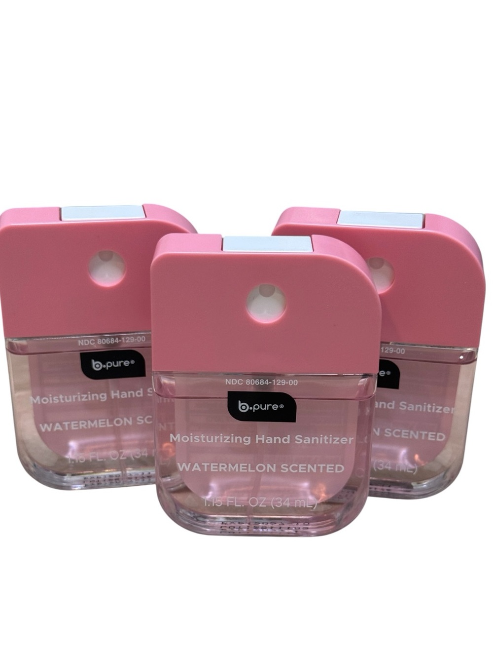 B.Pure Watermelon Scented Moisturizing Hand Sanitizer Spray, 3 Pack